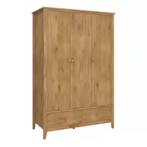 Image of Heston 3 Door Wardrobe Pine