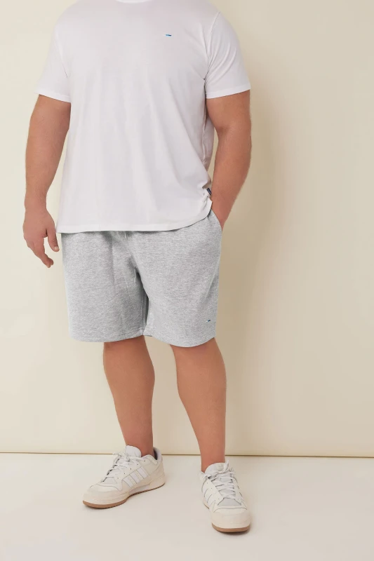 Image of BadRhino BadRhino Men Jogger Shorts in Light Grey Size: large Light Grey L Male 5057147765359