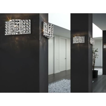 Image of Schuller Onda - Crystal Wall Lamp Chrome, G9