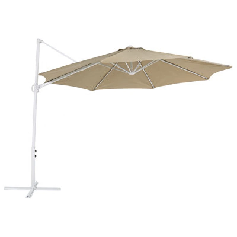 Image of Beliani Cantilever Parasol 295cm Savona Ii Taupe