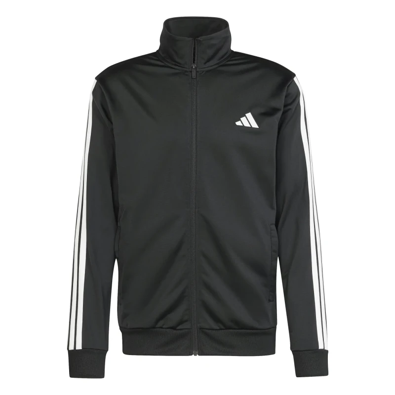 Image of adidas Basic 3 - Stripes Tricot Tracksuit - Black L