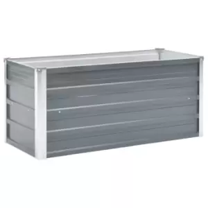 Image of Vidaxl Garden Raised Bed Galvanised Steel 100x40x45cm Grey
