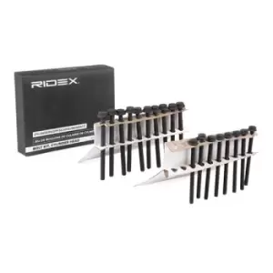 Image of RIDEX Cylinder Head Bolt Kit FORD,FIAT,PEUGEOT 1217B0032 9659135580x10,9659281480x8 Bolt Kit, cylinder head