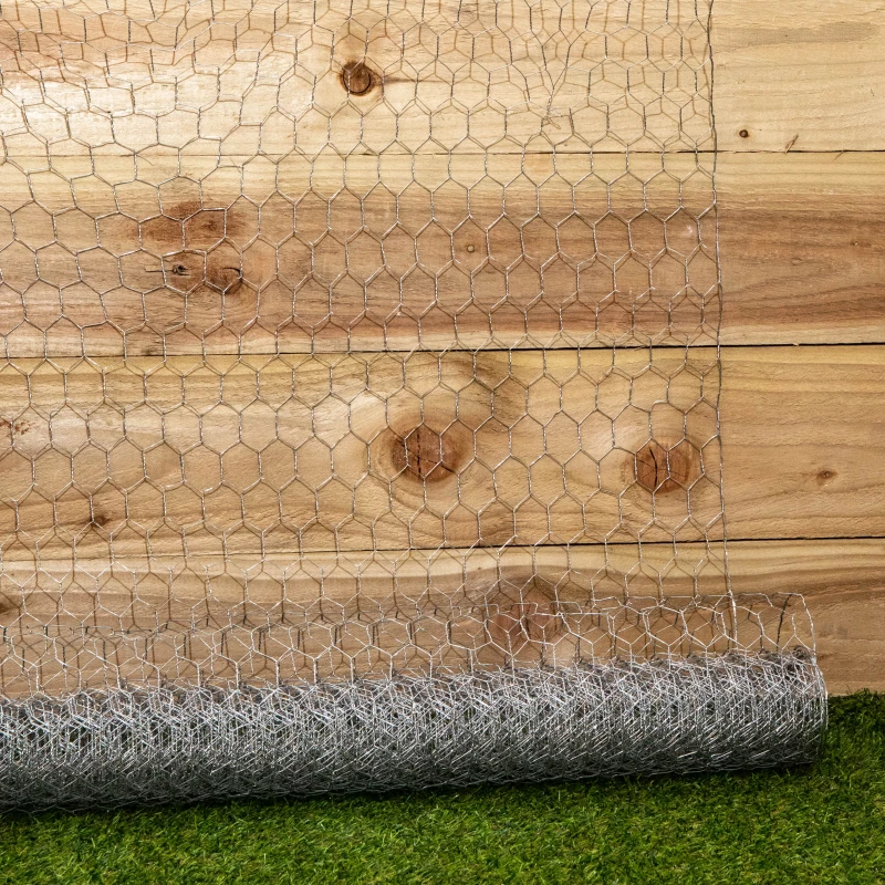 Image of 5m x 0.9m x 25mm Galvanised Chicken Wire Garden Netting / Fencing