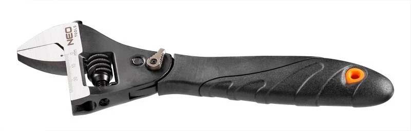 Image of NEO TOOLS 03-017 Adjustable Spanner Length: 200mm, Chrome Vanadium Steel, with ratchet function Chrome Vanadium Steel Adjustable Spanner (4692)
