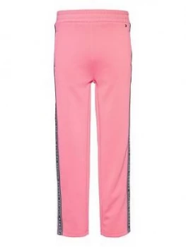 Image of Tommy Hilfiger Girls Tape Trackpants - Pink, Size Age: 4 Years, Women