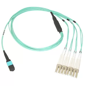 Image of Fiber Breakout Cable 1m MPO MTP to LC