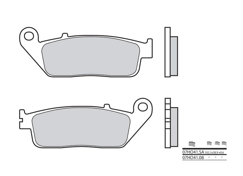 Image of Brembo S.p.A. Street Sintered Metal Brake pads - 07HO41LA
