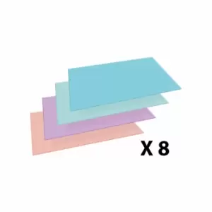 Image of Exacompta Aquarel Deskmat Pack of 8 Assorted Pastel, none