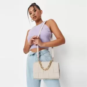 Image of Missguided WEAVE BAG - Cream
