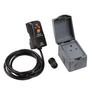 Image of KnightsBridge IP66 Outdoor Socket DIY RCD Single Switched Socket Installation Kit