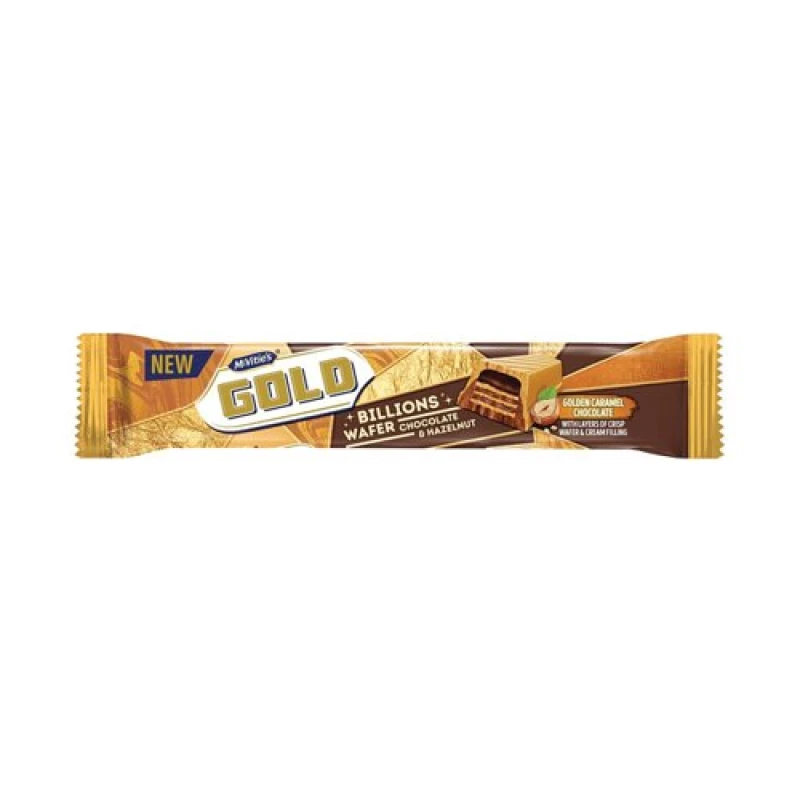 Image of McVities Gold Billion Chocolate and Hazelnut Bar 39g (24 Pack) 45750