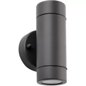 Image of Up & Down Twin Outdoor IP44 Wall Light - 2 x 7W GU10 LED - Anthracite Grey