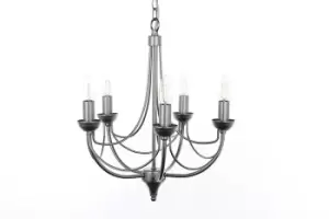Image of Cirrus Natural 5 Arm Chandelier
