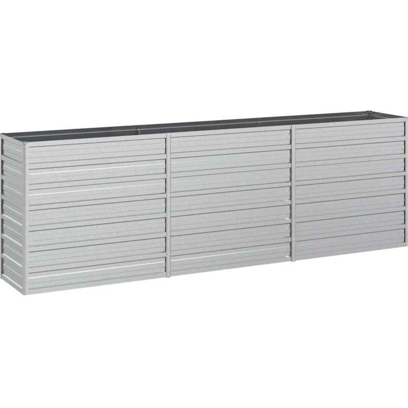 Image of VIDAXL Garden Raised Bed 240x40x77cm Galvanized Steel Silver Vidaxl 8720286661772