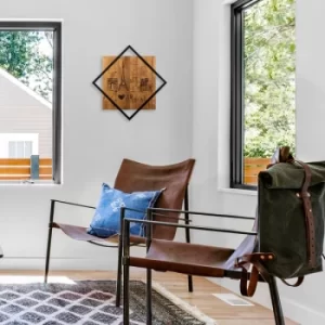 Image of I Love Paris Walnut Black Decorative Wooden Wall Accessory