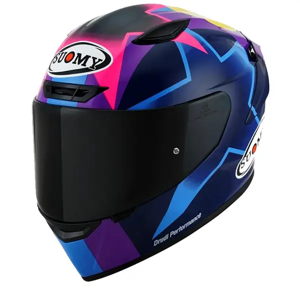 Image of Suomy Track 1 Bastianini Replica ECE 22.06 Blue Purple Full Face Helmet 2XL