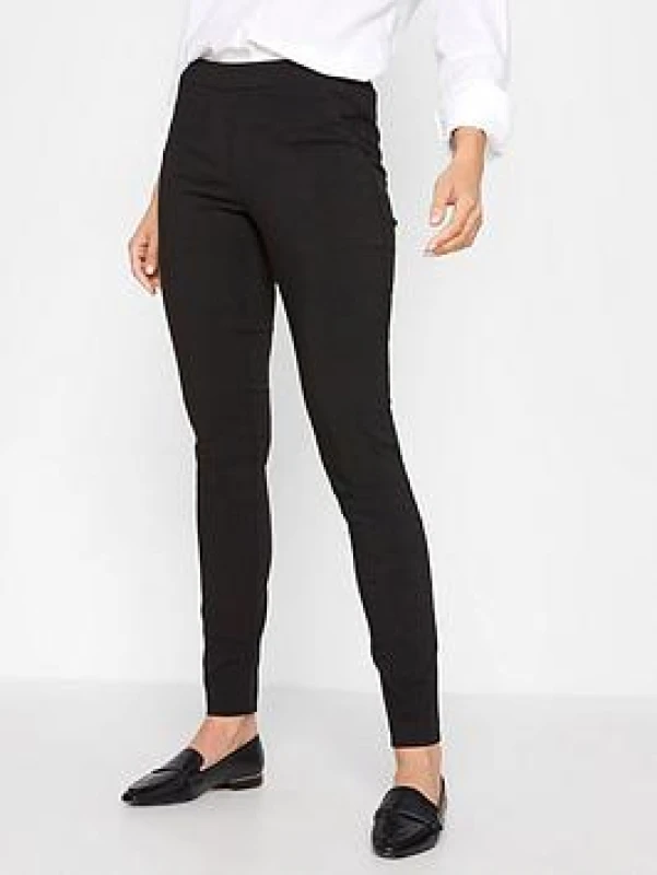 Image of Long Tall Sally Womens Tall Skinny Stretch Trousers in Black Size: 14XXL Black Female 14XXL