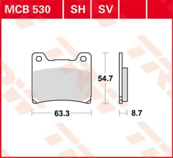 Image of TRW Lucas Brake pad MCB530