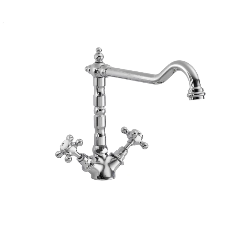 Image of Balterley Traditional French Classic Mono Sink Mixer Tap Chrome Silver