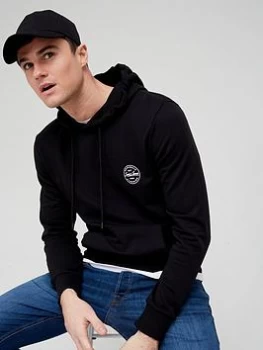 Image of Jack & Jones Small Logo Overhead Hoodie - Black