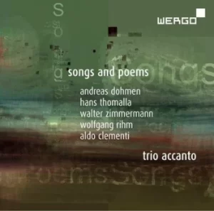 Image of Songs and Poems by Trio Accanto CD Album
