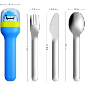 Image of Zoku Kids Pocket Utensil Set - Shark Shark