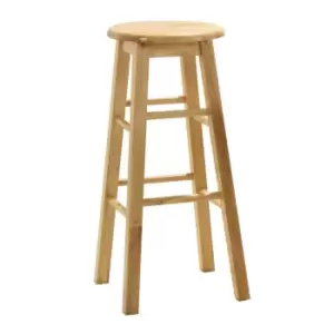 Image of Heartlands Furniture 74cm Natural Wood Bar Stool Pair