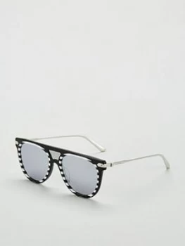 Image of Calvin Klein Visor Stripe Sunglasses, Stripe, Women