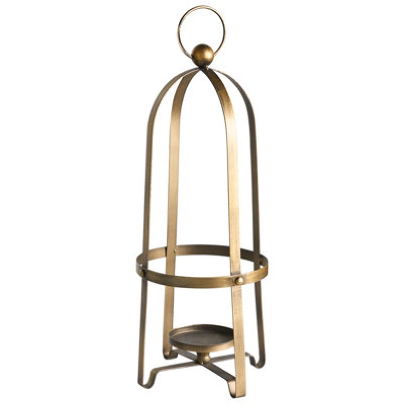 Image of Beliani Candle Holder Marawi Metal 48cm Gold