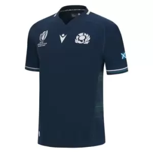 Image of Macron Scotland Rugby Home Shirt 2023 2024 Adults - Blue