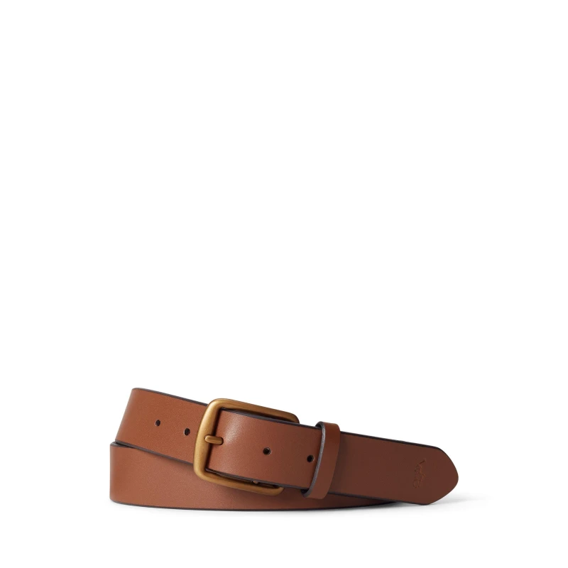 Image of Polo Ralph Lauren Mens Saddle Leather Belt Brown male 34W