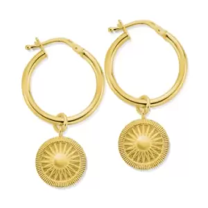 Image of ChloBo Gold Plated Sun Catcher Hoop Earrings