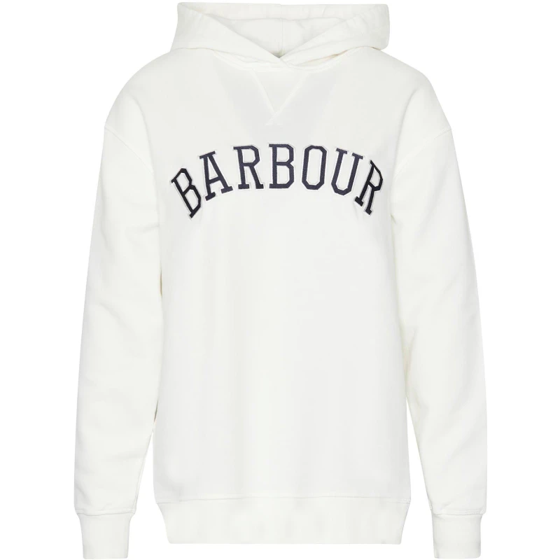 Image of Barbour Northumberld Over the Head Hoodie - White White 16