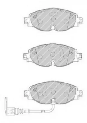 Image of Ferodo FDB4433 Brake Pad Set Front Axle Premier Car