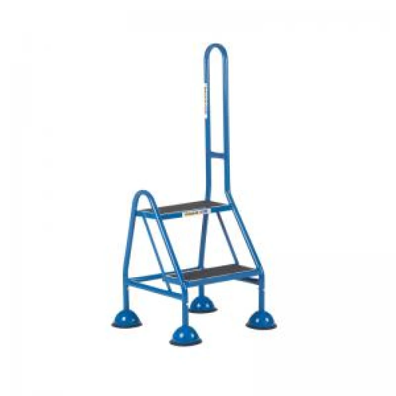 Image of Climb-It Climb-It Domed Feet Handy Step 2 Tread with Side Handrail Blue AAP21 AAP21