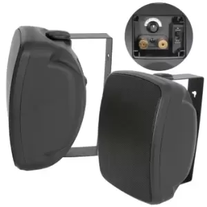 Image of QUALITY 5" 100W Black Outdoor Garden Speaker*100V & 8ohm* IP44 Wall / Background