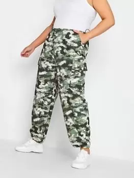 Image of Yours True Cargo Smudged Camo, Green, Size 24, Women