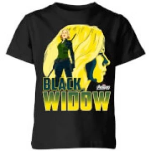 Image of Avengers Black Widow Kids T-Shirt - Black - 3-4 Years
