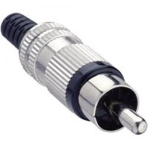 Image of RCA connector Plug straight Number of pins 2 Black Lumberg STO 2