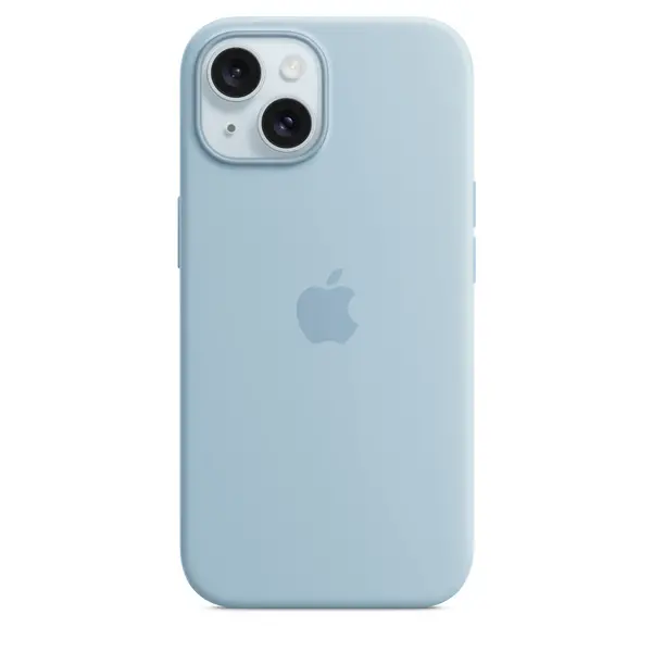 Image of Apple iPhone 15 Silicone Case with MagSafe - Light Blue MWND3ZM/A