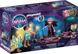 Image of Playmobil Adventures of Ayuma Crystal Fairy and Bat Fairy With Soul Animals Playset