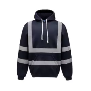 Image of Yoko Mens Hi-Vis Hoodie (L) (Navy)