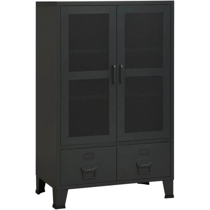 Image of VIDAXL Industrial Storage Chest Black Metal Vidaxl 8720286699560