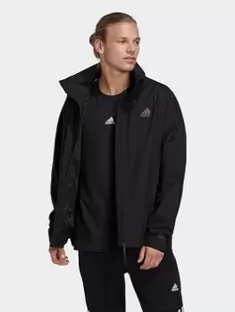 Image of adidas Sportswear Traveer Rain.Rdy Jacket (Gender Neutral) - Black Size M Men
