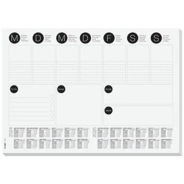 Image of Sigel Sigel HO506 Desk pad Two-year planner Black, White (W x H) 420 mm x 297mm HO506