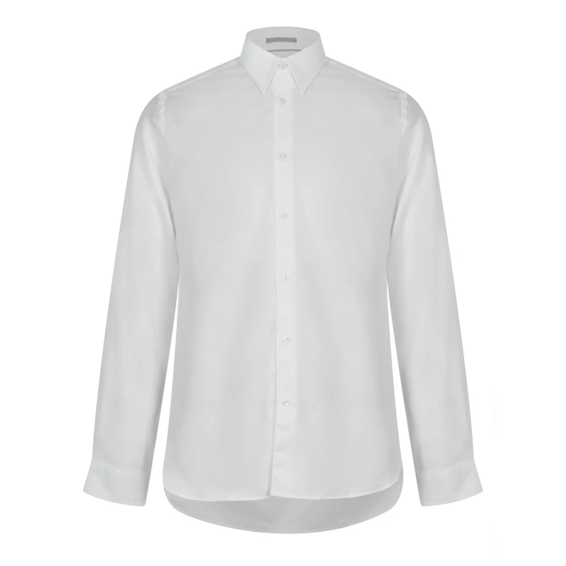 Image of Ted Baker Men Jorvic White Texture Shirt White One Size Male 5059508472685