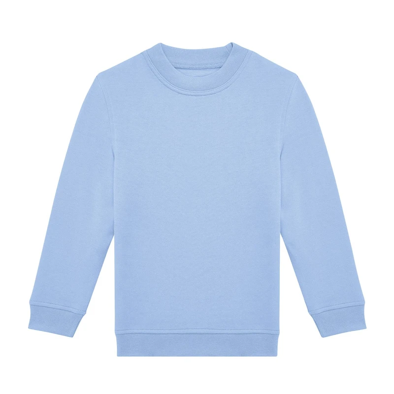 Image of B&C ID.332 Crew Neck Sweatshirt in Pale Blue Size: 12-13 Years Pale Blue Unisex 12-13 Years