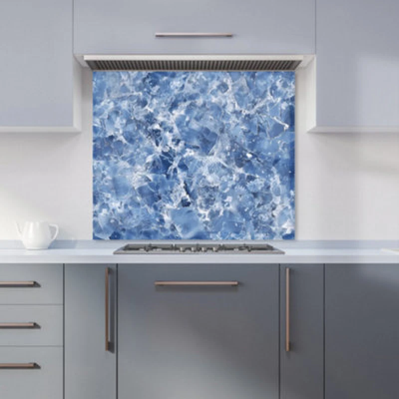Image of Warren Reed - Designer Coastal Blue Quartz Effect Kitchen Splashback W900Mm X H650Mm, Multi WR01065-P453