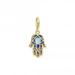 Image of Charmista Blue Enamel Hand of Fatima charm 2033-427-1